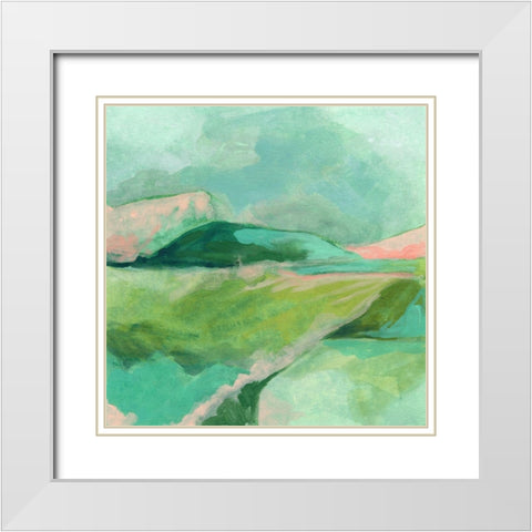 Mint Valley I White Modern Wood Framed Art Print with Double Matting by Vess, June Erica