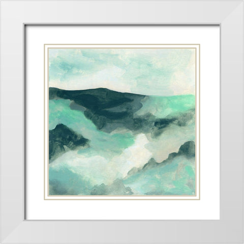 Cloud Valley I White Modern Wood Framed Art Print with Double Matting by Vess, June Erica