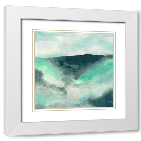 Cloud Valley II White Modern Wood Framed Art Print with Double Matting by Vess, June Erica
