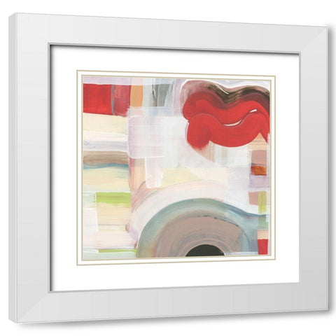 Red II White Modern Wood Framed Art Print with Double Matting by Cartissi