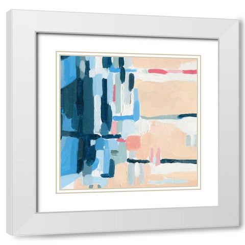Summer Abstraction III White Modern Wood Framed Art Print with Double Matting by Caroline, Emma