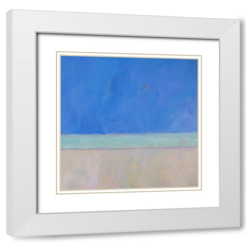 Wintergreen Sea II White Modern Wood Framed Art Print with Double Matting by Young, Carol