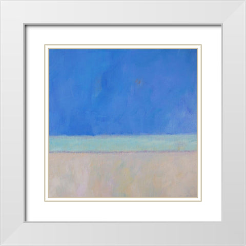 Wintergreen Sea II White Modern Wood Framed Art Print with Double Matting by Young, Carol