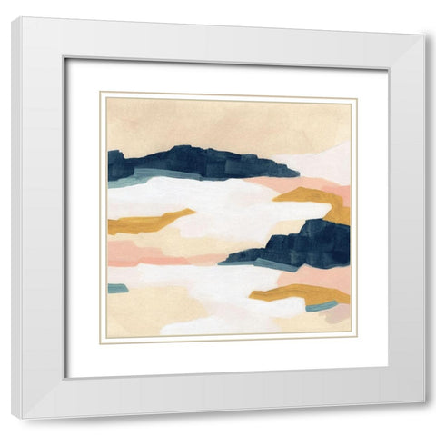 Dusk Plains I White Modern Wood Framed Art Print with Double Matting by Vess, June Erica