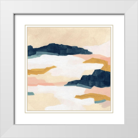 Dusk Plains I White Modern Wood Framed Art Print with Double Matting by Vess, June Erica