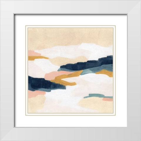 Dusk Plains II White Modern Wood Framed Art Print with Double Matting by Vess, June Erica