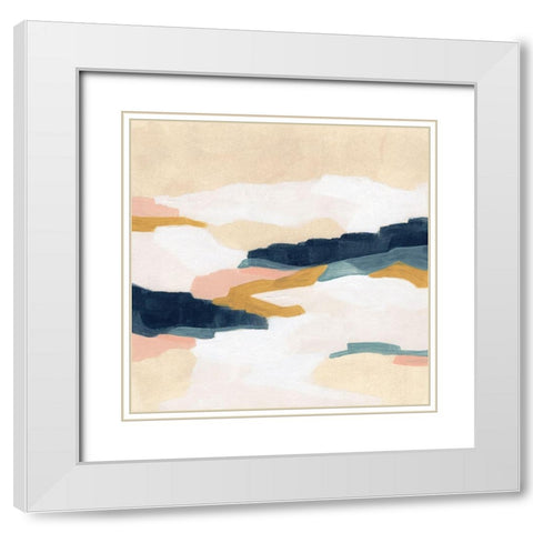 Dusk Plains II White Modern Wood Framed Art Print with Double Matting by Vess, June Erica
