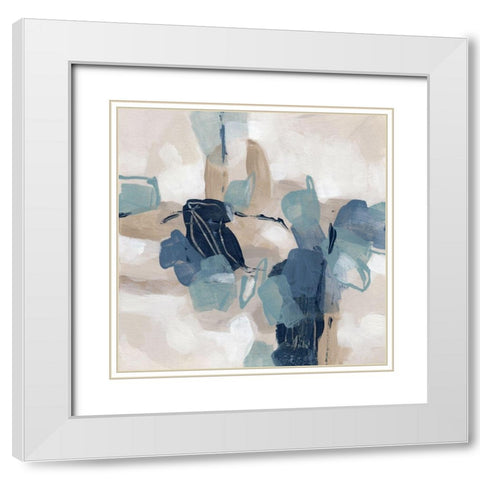 Blues Chorus II White Modern Wood Framed Art Print with Double Matting by Vess, June Erica