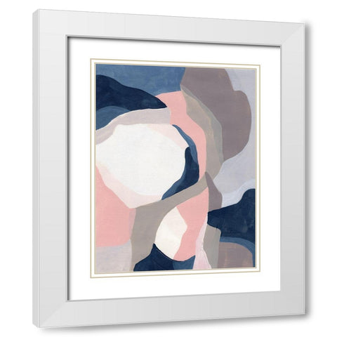 Intertwined Tones II White Modern Wood Framed Art Print with Double Matting by Vess, June Erica