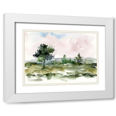 Mauve Sunset I White Modern Wood Framed Art Print with Double Matting by Harper, Ethan