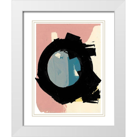 Zen Abstract I White Modern Wood Framed Art Print with Double Matting by Cartissi