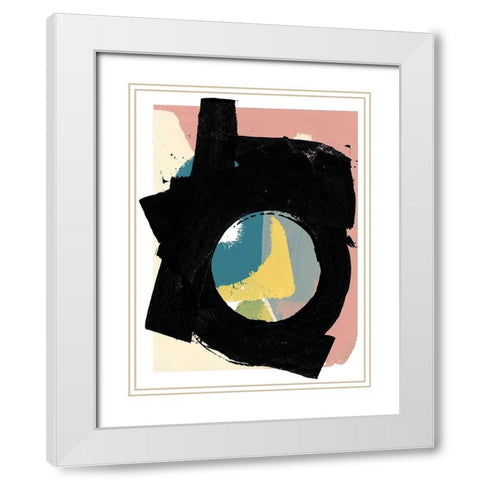 Zen Abstract II White Modern Wood Framed Art Print with Double Matting by Cartissi