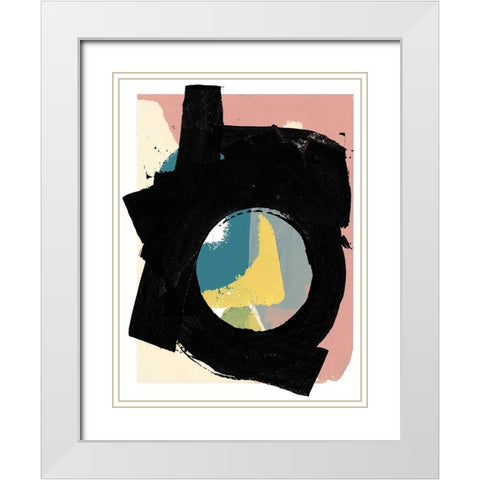 Zen Abstract II White Modern Wood Framed Art Print with Double Matting by Cartissi