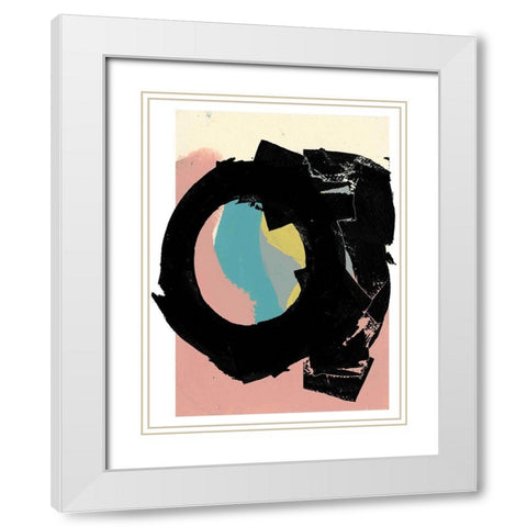 Zen Abstract III White Modern Wood Framed Art Print with Double Matting by Cartissi