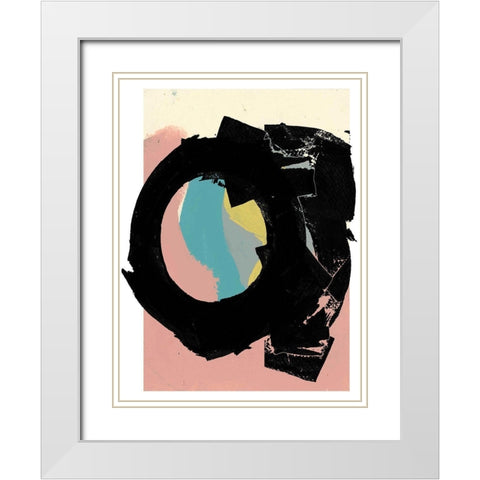 Zen Abstract III White Modern Wood Framed Art Print with Double Matting by Cartissi