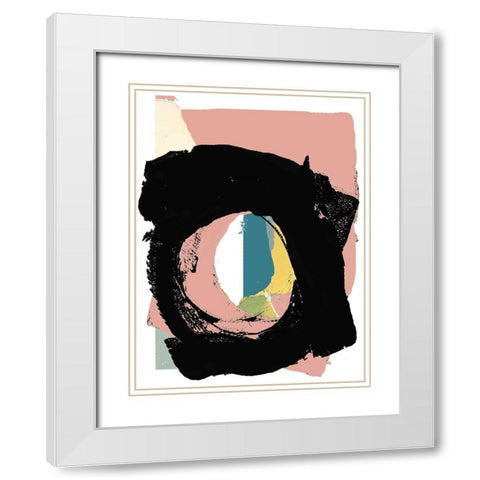 Zen Abstract IV White Modern Wood Framed Art Print with Double Matting by Cartissi