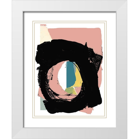 Zen Abstract IV White Modern Wood Framed Art Print with Double Matting by Cartissi