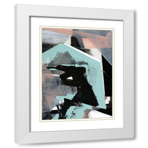 Mix II White Modern Wood Framed Art Print with Double Matting by Cartissi