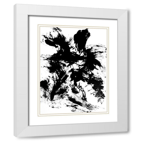 Expressive Abstract II White Modern Wood Framed Art Print with Double Matting by Friedlander, Allan