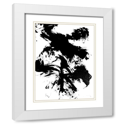 Expressive Abstract III White Modern Wood Framed Art Print with Double Matting by Friedlander, Allan