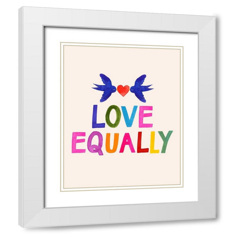 Love Loudly II White Modern Wood Framed Art Print with Double Matting by Barnes, Victoria