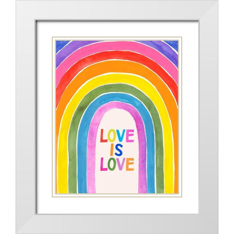 Love Loudly IV White Modern Wood Framed Art Print with Double Matting by Barnes, Victoria
