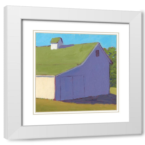 Bucolic Structure II White Modern Wood Framed Art Print with Double Matting by Young, Carol