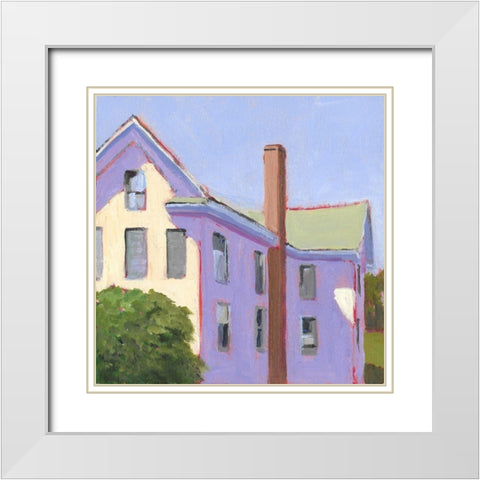 Bucolic Structure IV White Modern Wood Framed Art Print with Double Matting by Young, Carol