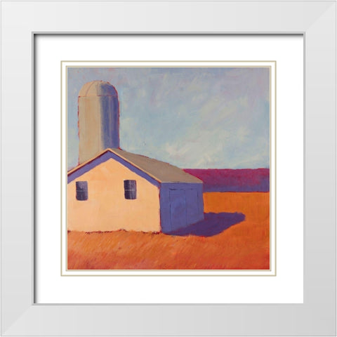 Bucolic Structure VI White Modern Wood Framed Art Print with Double Matting by Young, Carol