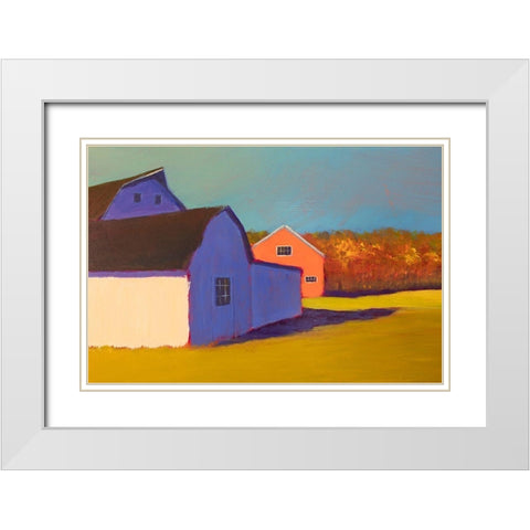Bucolic Structure VII White Modern Wood Framed Art Print with Double Matting by Young, Carol
