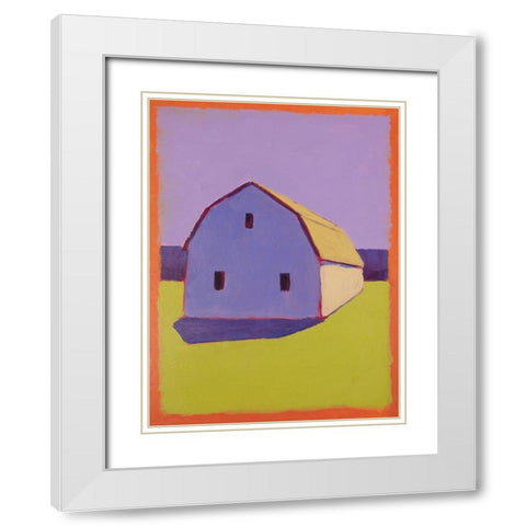 Bucolic Structure X White Modern Wood Framed Art Print with Double Matting by Young, Carol