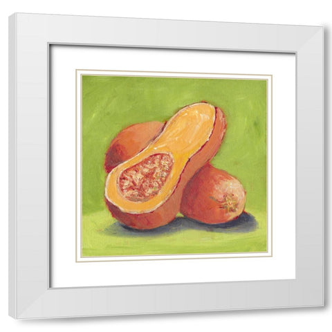 Butternut White Modern Wood Framed Art Print with Double Matting by Young, Carol