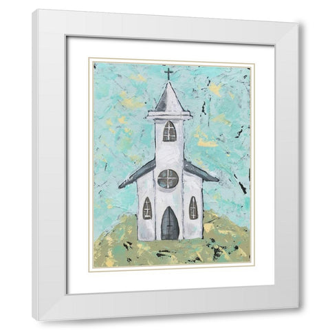 Blessed II White Modern Wood Framed Art Print with Double Matting by Reynolds, Jade