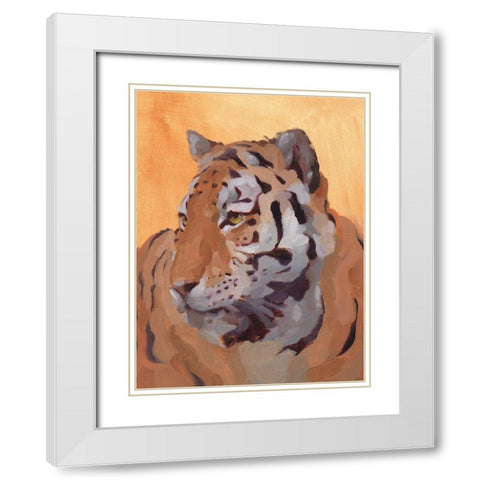 Lord of the Jungle II White Modern Wood Framed Art Print with Double Matting by Green, Jacob