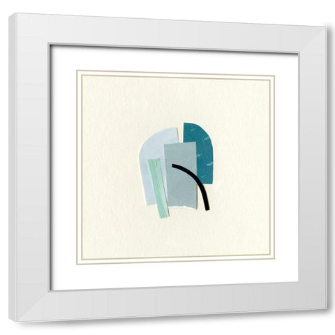 Bits and Pieces I White Modern Wood Framed Art Print with Double Matting by Caroline, Emma