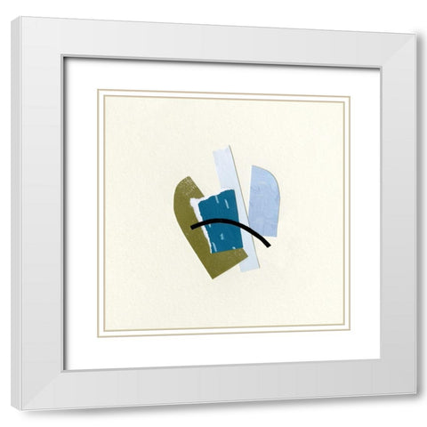 Bits and Pieces IV White Modern Wood Framed Art Print with Double Matting by Caroline, Emma