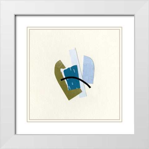 Bits and Pieces IV White Modern Wood Framed Art Print with Double Matting by Caroline, Emma