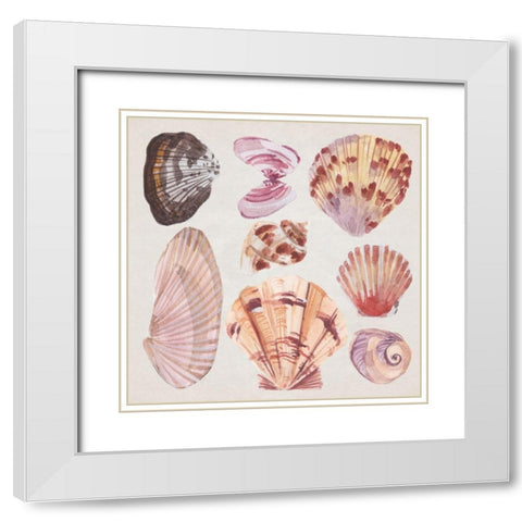 Ocean Sounds III White Modern Wood Framed Art Print with Double Matting by Wang, Melissa
