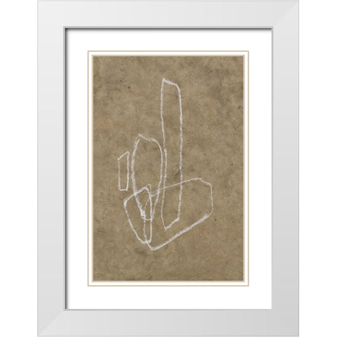 The Runes IV White Modern Wood Framed Art Print with Double Matting by Goldberger, Jennifer