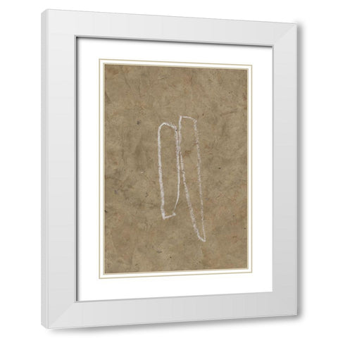 The Runes V White Modern Wood Framed Art Print with Double Matting by Goldberger, Jennifer