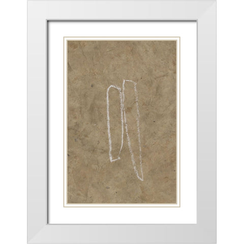 The Runes V White Modern Wood Framed Art Print with Double Matting by Goldberger, Jennifer