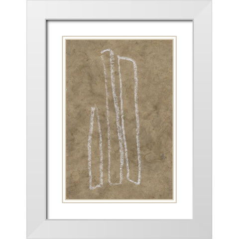 The Runes VI White Modern Wood Framed Art Print with Double Matting by Goldberger, Jennifer