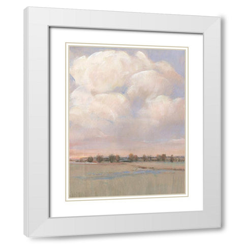 Billowing Clouds I White Modern Wood Framed Art Print with Double Matting by OToole, Tim