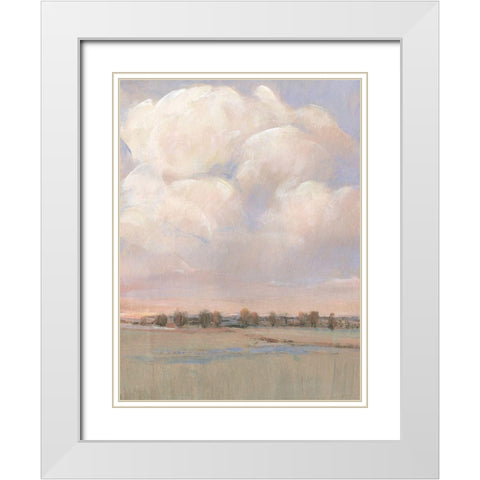 Billowing Clouds I White Modern Wood Framed Art Print with Double Matting by OToole, Tim