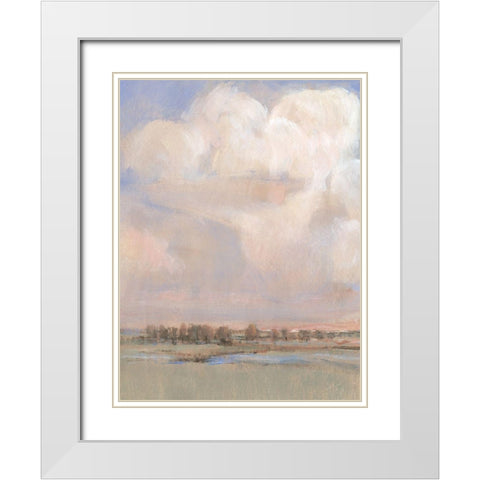 Billowing Clouds II White Modern Wood Framed Art Print with Double Matting by OToole, Tim