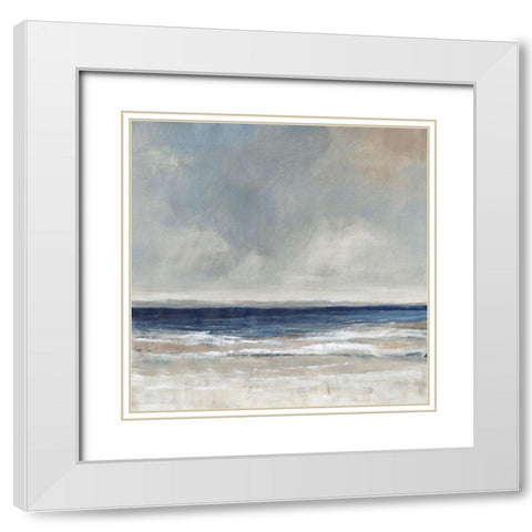Distant Land I White Modern Wood Framed Art Print with Double Matting by OToole, Tim