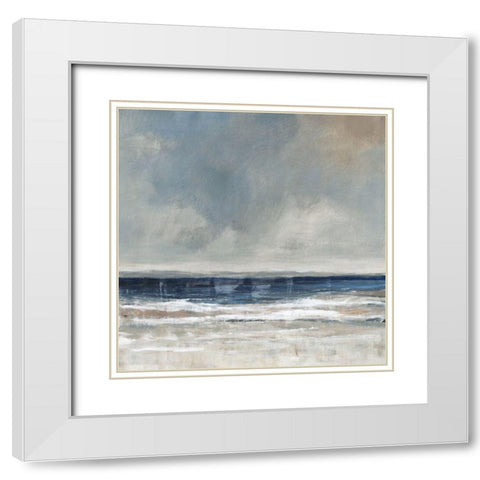 Embellished Distant Land I White Modern Wood Framed Art Print with Double Matting by OToole, Tim