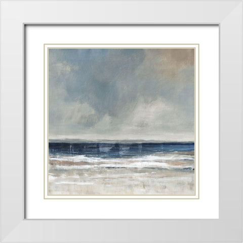 Embellished Distant Land I White Modern Wood Framed Art Print with Double Matting by OToole, Tim