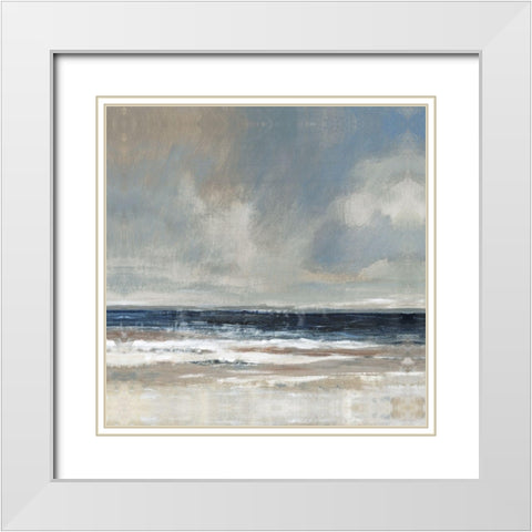 Embellished Distant Land II White Modern Wood Framed Art Print with Double Matting by OToole, Tim