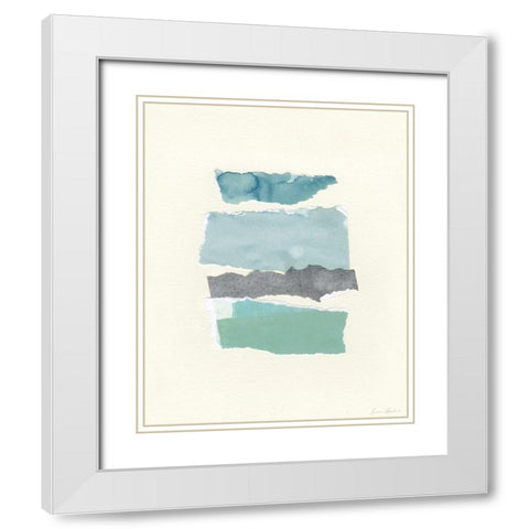 Seaside Color Study II White Modern Wood Framed Art Print with Double Matting by Caroline, Emma